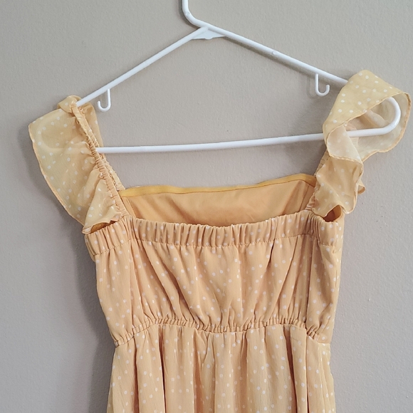 Lulu's Mustard Color Lined Summer Yellow Dress - Picture 7 of 11